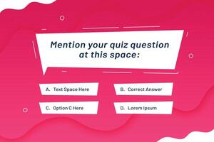 multiple questionnaire choice banner for fun voting and smart guess vector