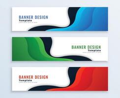 set of fluid shape web slider template for promotion vector