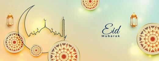 eid al adha realistic festival banner design vector