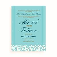 elegant muslim nikah ceremony ecard template for couples special day vector