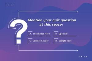 multiple option quiz banner play and win contest vector