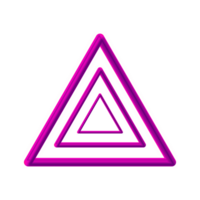 rosso triangolo 3d linea png