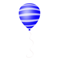 blauw ballon verjaardag partij png