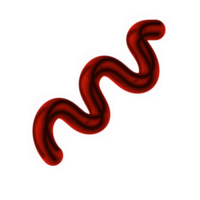 3D Red Wavy Line png