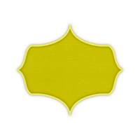 Jaune islamique forme badge png