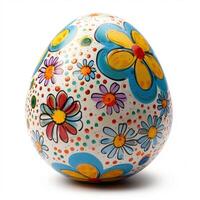 AI generated Easter egg close up isolated photo