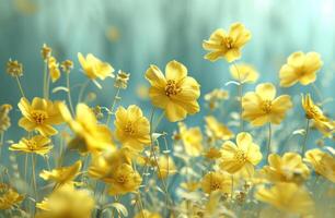 ai generado primavera flores en un soleado atmósfera foto