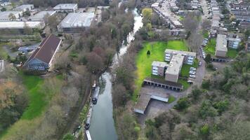 alto ángulo imágenes de más hermosa central watford ciudad de Inglaterra Reino Unido. marzo tercero, 2024 video