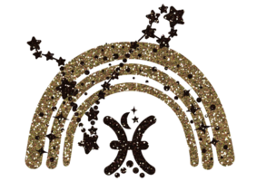 glitter zodiaken regnbågar. zodiaken tecken png