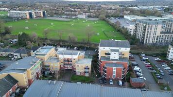 alto angolo metraggio di maggior parte bellissimo centrale watford città di Inghilterra UK. marzo 3°, 2024 video