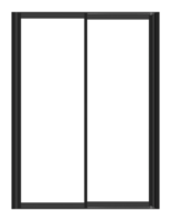 Mock up black door or window frame png