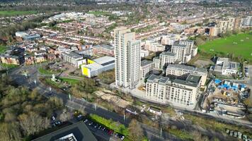 alto ángulo imágenes de más hermosa central watford ciudad de Inglaterra Reino Unido. marzo tercero, 2024 video