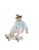 eleganta tonåring på skateboard, sporter sommar spel png