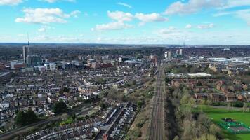 High Angle Footage of Most Beautiful Central Watford City of England UK. March 3rd, 2024 video