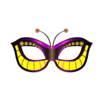 Carnival Mask Purple Yellow Wam Style Free Png
