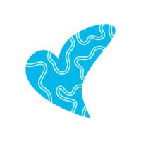 Abstract Cyan Heart png