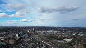 alto ángulo imágenes de más hermosa central watford ciudad de Inglaterra Reino Unido. marzo tercero, 2024 video