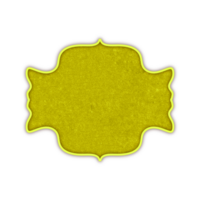 amarelo islâmico forma crachá png