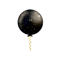 Realistic Black Balloon png