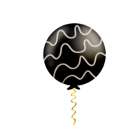 Realistic Black Balloon png