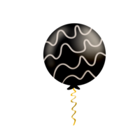 réaliste noir ballon png