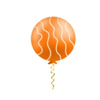 Realistic Orange Balloon png