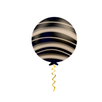 réaliste noir ballon png