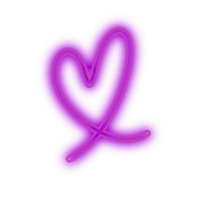 cuore neon linea png