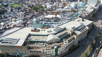 alto ángulo imágenes de más hermosa central watford ciudad de Inglaterra Reino Unido. marzo tercero, 2024 video