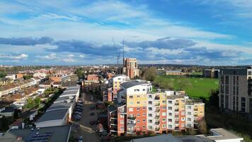 High Angle Footage of Most Beautiful Central Watford City of England UK. March 3rd, 2024 video