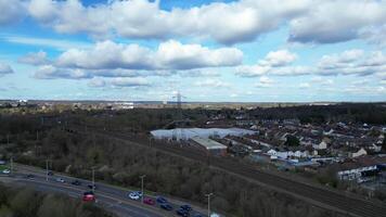 alto angolo metraggio di maggior parte bellissimo centrale watford città di Inghilterra UK. marzo 3°, 2024 video