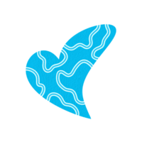Abstract Cyan Heart png
