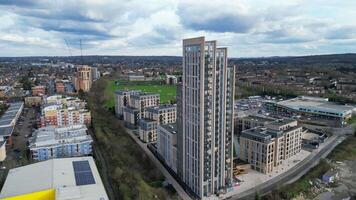 alto ángulo imágenes de más hermosa central watford ciudad de Inglaterra Reino Unido. marzo tercero, 2024 video