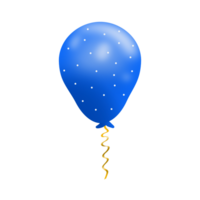 ballon bleu réaliste png