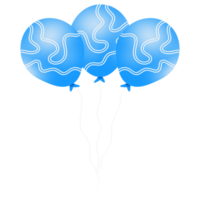 réaliste bleu des ballons png