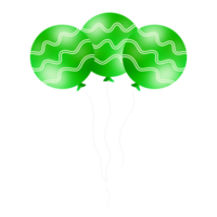 réaliste vert des ballons png