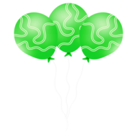 réaliste vert des ballons png