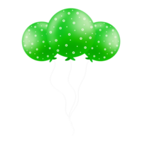 réaliste vert des ballons png