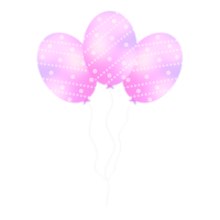 réaliste rose des ballons png