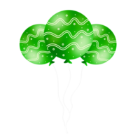realistisk grön ballonger png