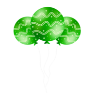 réaliste vert des ballons png