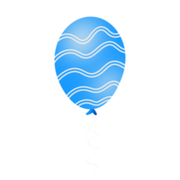 realistisk blå ballong png