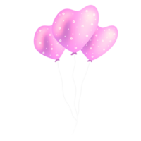 réaliste rose des ballons png