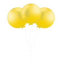 Realistic Yellow Balloons png