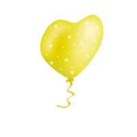 Realistic Yellow Balloon png