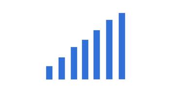 gráfico ícone crescimento 2d animação infográfico crescimento 2d objeto animação video