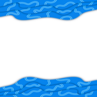 Abstract Wavy Papercut Frame png