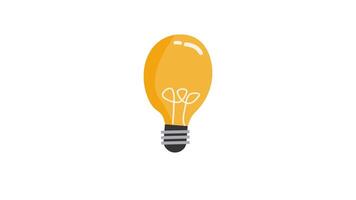 lightbulb icon idea 2d animation video