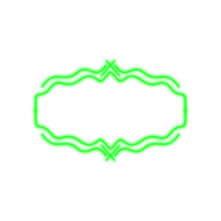 Green Neon Frame Banner png