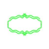 groen neon kader banier png